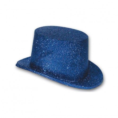 CAPPELLO CILINDRO BLU accessori carnevale costumi feste costume maschera  33581