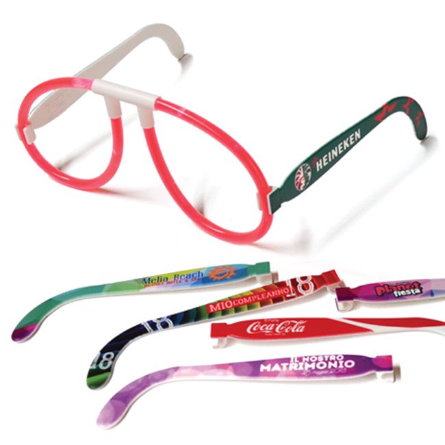 ASTE PERSONALIZZABILI PER OCCHIALI LUMINOSI, ASTE PERSONALIZZATE PER  OCCHIALI LUMINOSI, MONTATURE PERSONALIZZATE PER OCCHIALI LUMINOSI,  MONTATURE STAMPATE PER OCCHIALI LUMINOSI, BRACCIALETTI LUMINOSI, BRACCIALI  LUMINOSI, GLOWSTICK, GLOW STICK