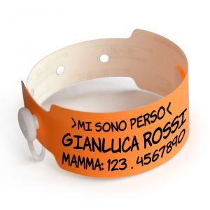 BRACCIALETTO ANTISMARRIMENTO PER BAMBINI - NEON ARANCIO - 14280